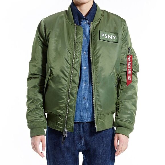 PSNY X Alpha Industries MA-1 Women's Reversible Bomber Jacket Sz XS Women Sizing - Picture 1 of 10